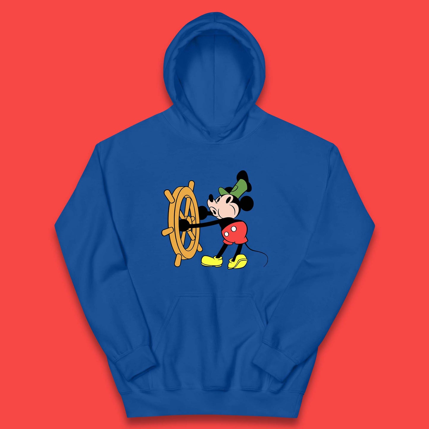 Classic Disney Mickey Mouse Steamboat Willie Disneyland Magic Kingdom Trip Kids Hoodie
