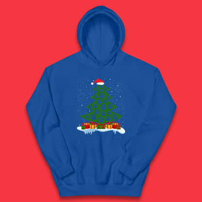 christmas tree with paw prints of dogs hoodie