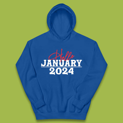 Hello January 2024 Kids Hoodie