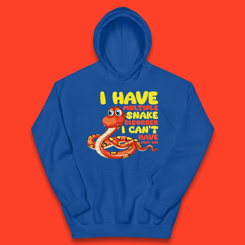 I Have Multiple Snake Disorder I Can't Have Just One Funny Snake Lover Kids Hoodie