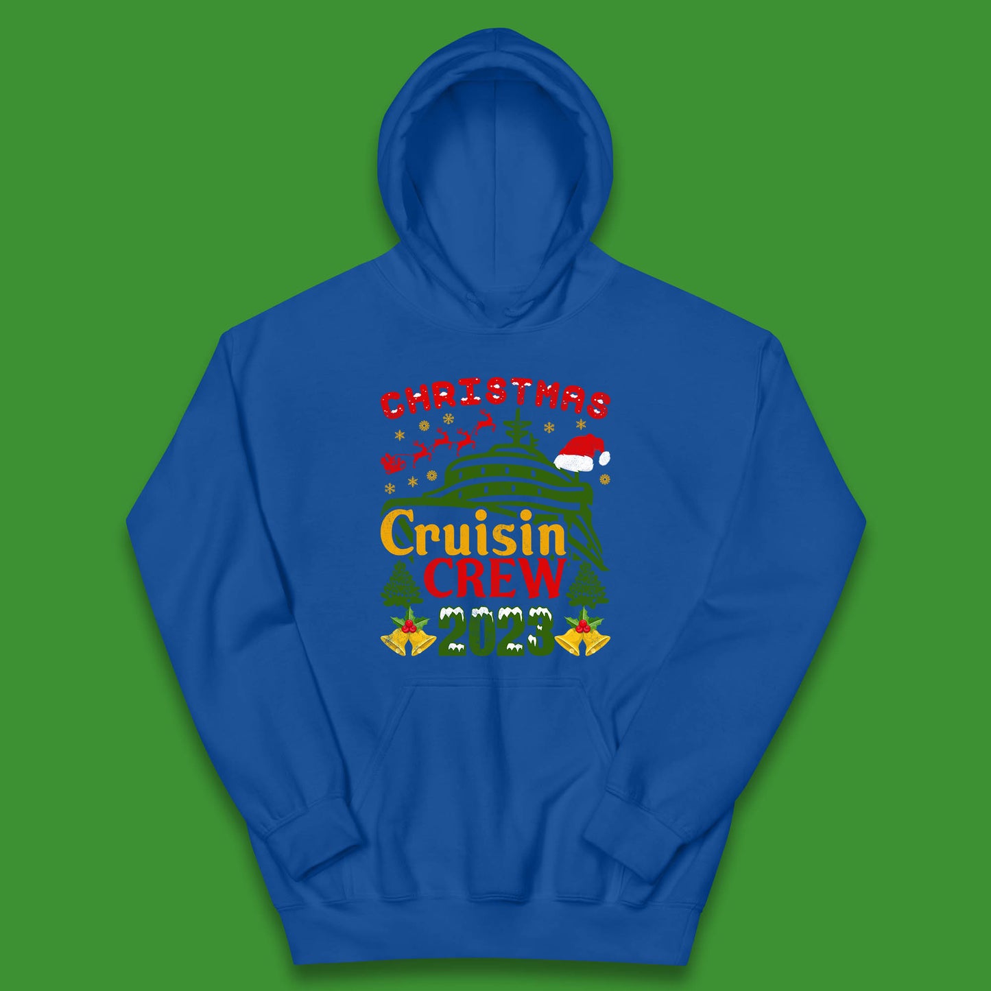 Christmas Cruisin Crew 2023 Xmas Cruise Vacation Cruising Squad Kids Hoodie