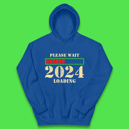 Please Wait 2024 Loading Kids Hoodie