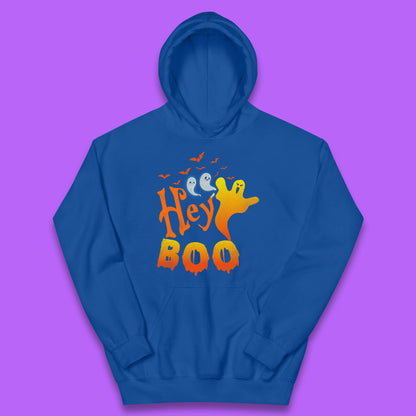 Whispers in the Moonlit Night Hey Boo Horror Scary Costume Halloween Boo Wear Kids Hoodie