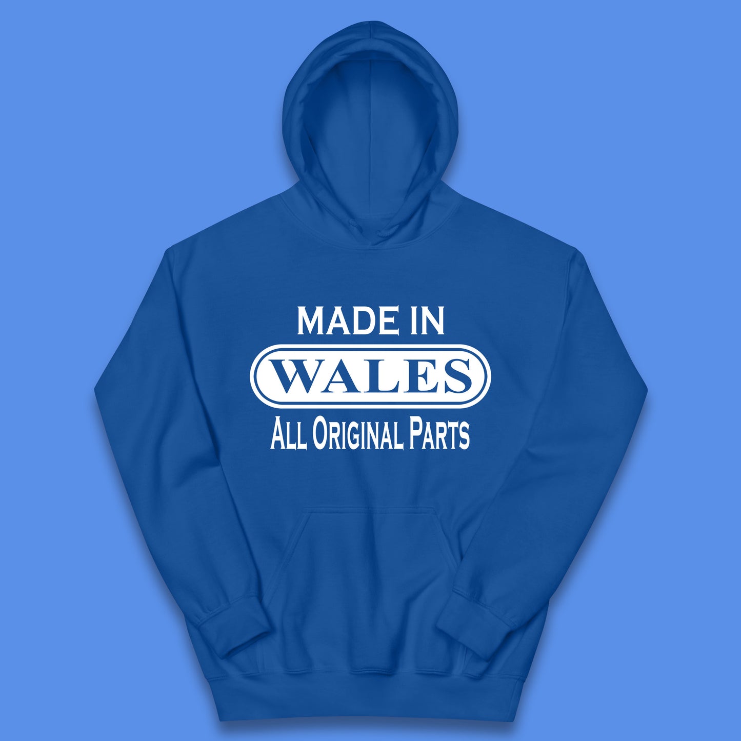 Made In Wales All Original Parts Vintage Retro Birthday Country In United Kingdom UK Constituent Country Gift Kids Hoodie