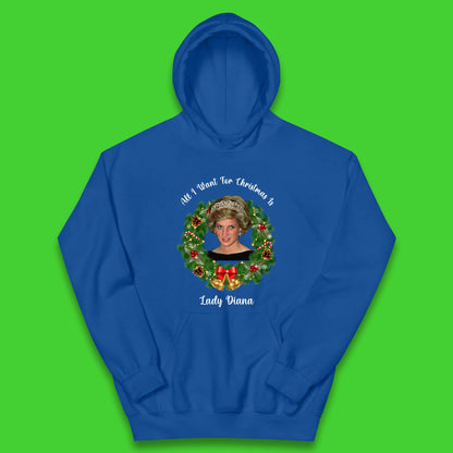 Lady Diana Christmas Kids Hoodie