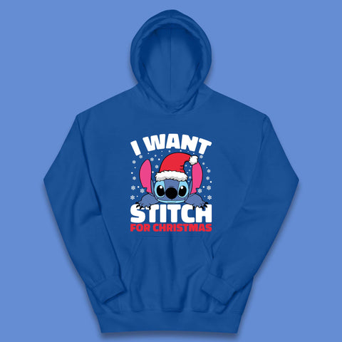 I Want Sticth For Christmas Kids Hoodie
