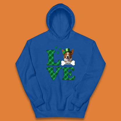Personalised Love St. Patrick's Dog Kids Hoodie
