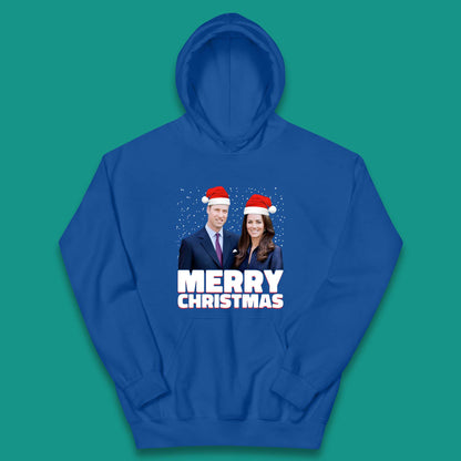 Prince William & Kate Merry Christmas Kids Hoodie
