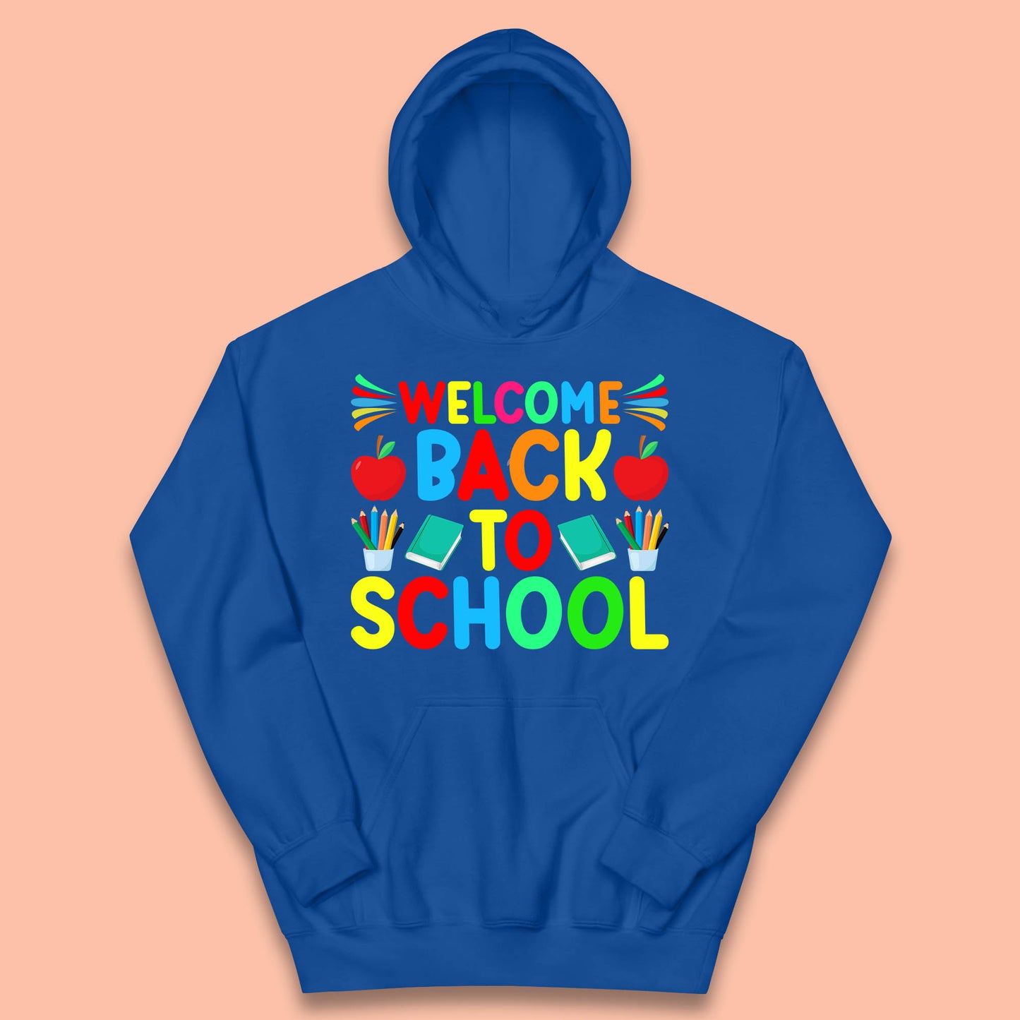 Welcome Back To School Happy First Day Of School Western School Kids Hoodie