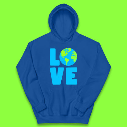 Love Earth Day Environmental Climate Change Save The Planet Kids Hoodie