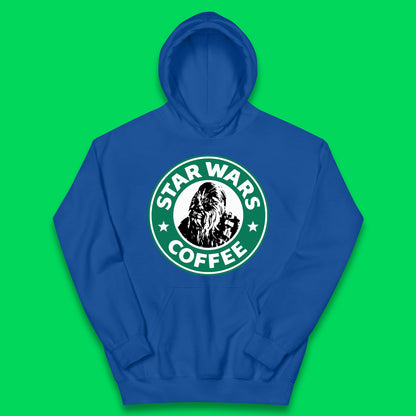 Chewbacca Star Wars Coffee Sci-fi Action Adventure Movie Character Starbucks Coffee Spoof 46th Anniversary Kids Hoodie