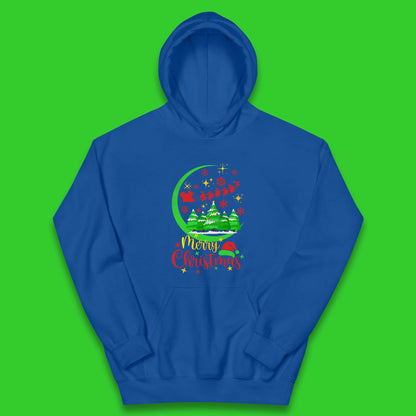 merry christmas santa trees hoodie
