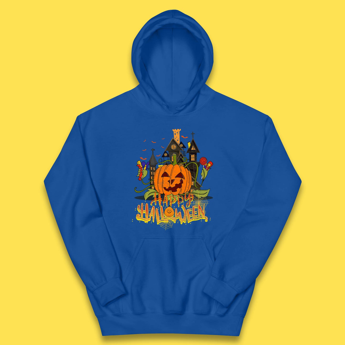 Happy Halloween Spooky Haunted House Halloween Pumpkin Horror Scary Jack-o-lantern Kids Hoodie