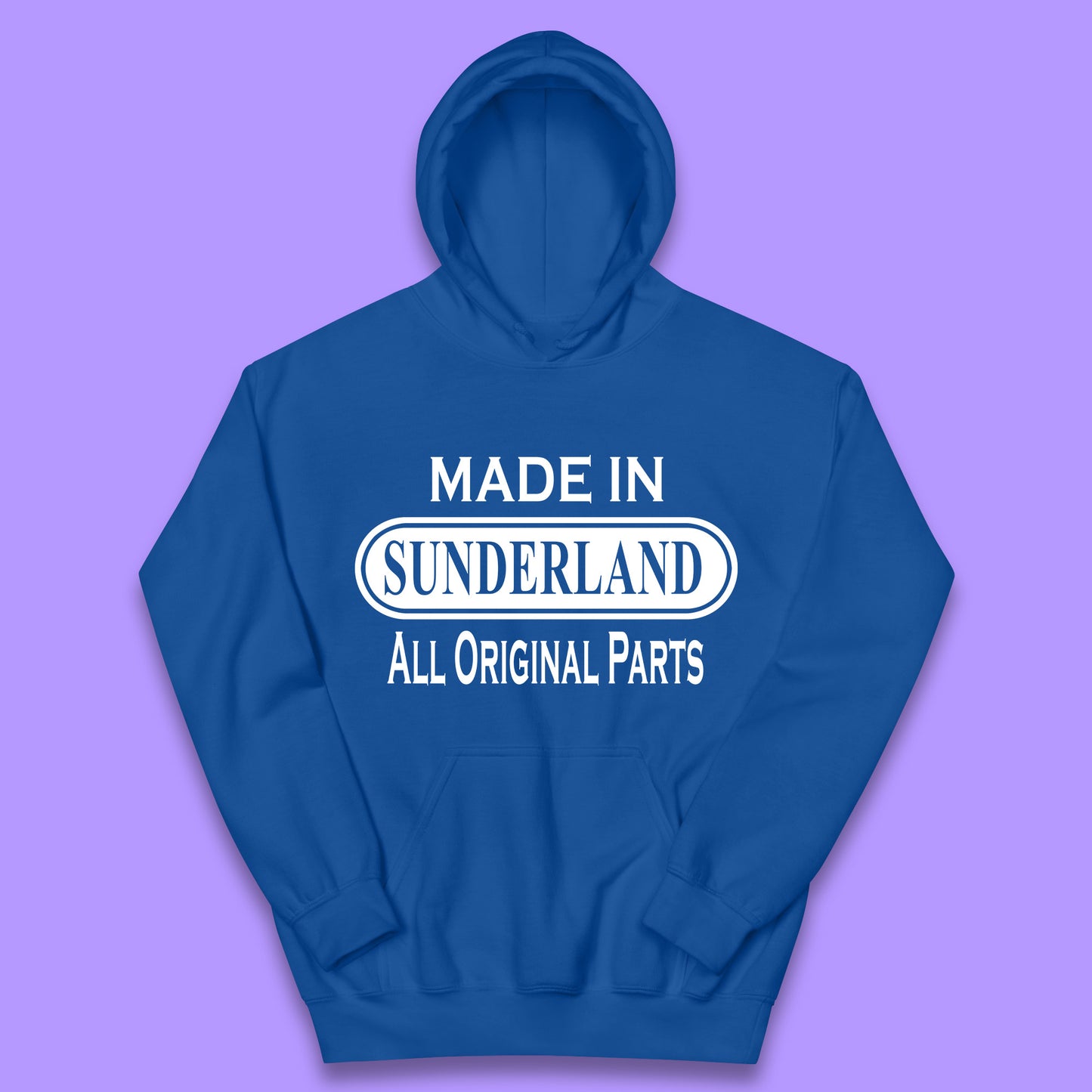 Made In Sunderland All Original Parts Vintage Retro Birthday Port City In Tyne And Wear, England Gift Kids Hoodie