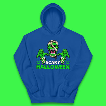 Scary Halloween Skull Zombie Mummy Horror Monster Zombie Hands Scary Vibes Kids Hoodie