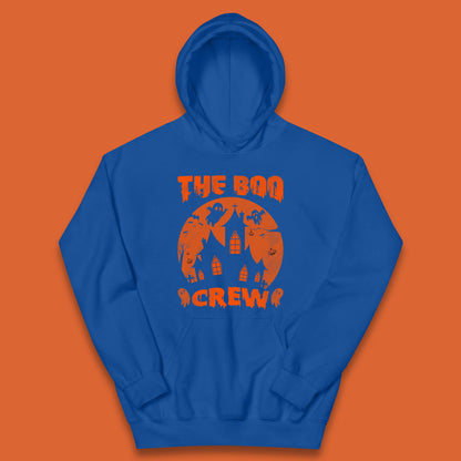 The Boo Crew Halloween Boo Squad Matching Costume Haunted House Horror Boo Ghost Kids Hoodie