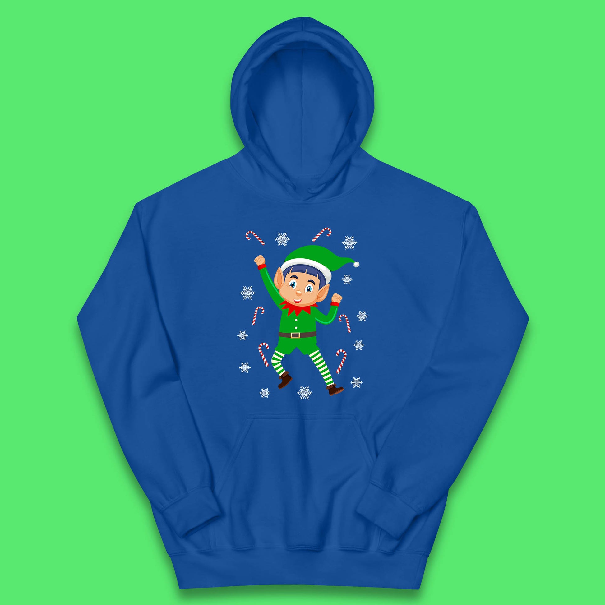 christmas elf cartoon hoodie