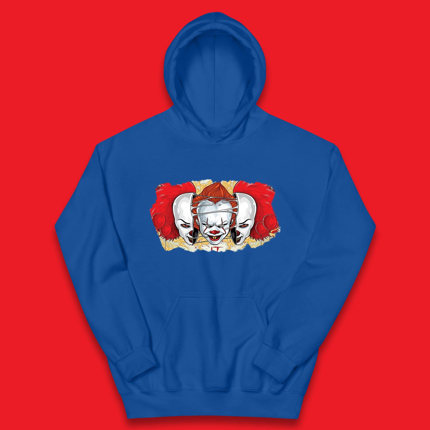 IT Pennywise Clown Halloween Horror Movie Character Evil Clown Costume Serial Killer Kids Hoodie