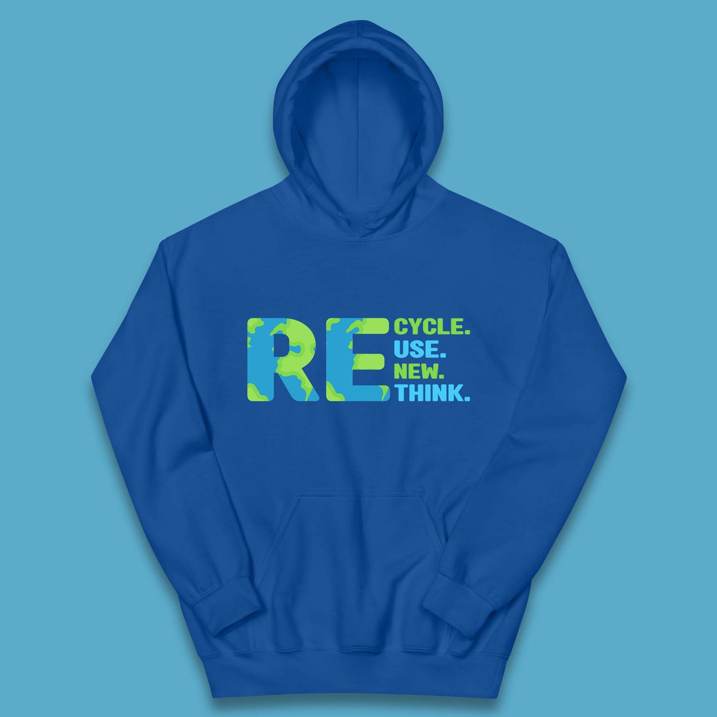 Recycle Reuse Renew Rethink Earth Day Environmental Activism Kids Hoodie