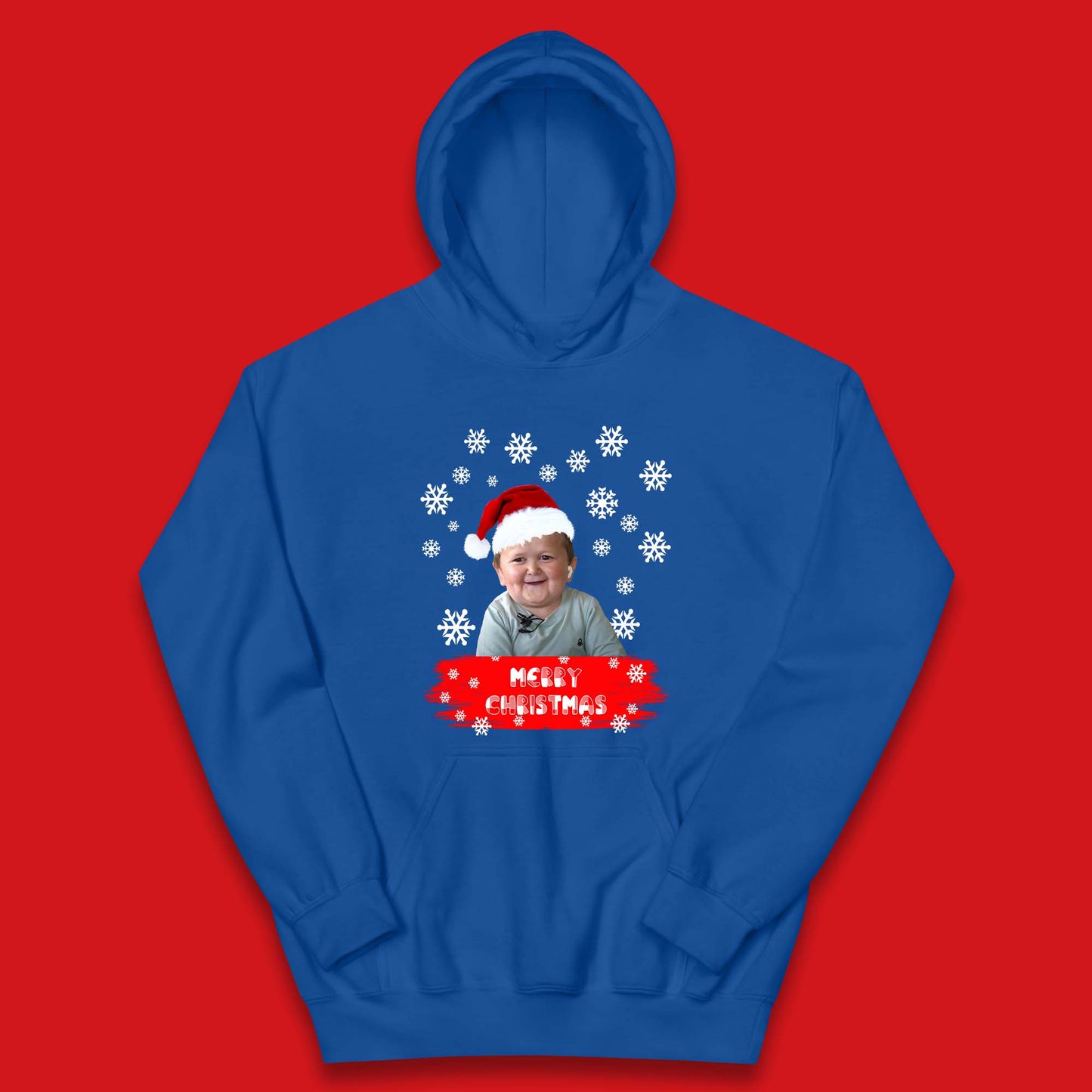 Merry Christmas Hasbulla Snowflakes Kids Hoodie