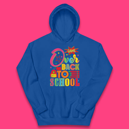 Game Over Back To School Gaming Lover Colorful School Costume Welcome Back to Learning Experience Kids Hoodie