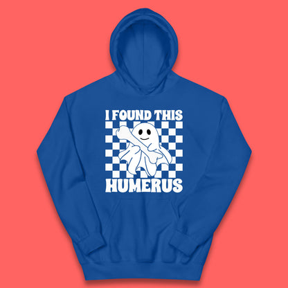 I Found This Humerus Halloween Bone Joke Funny Ghost Halloween Costume Kids Hoodie