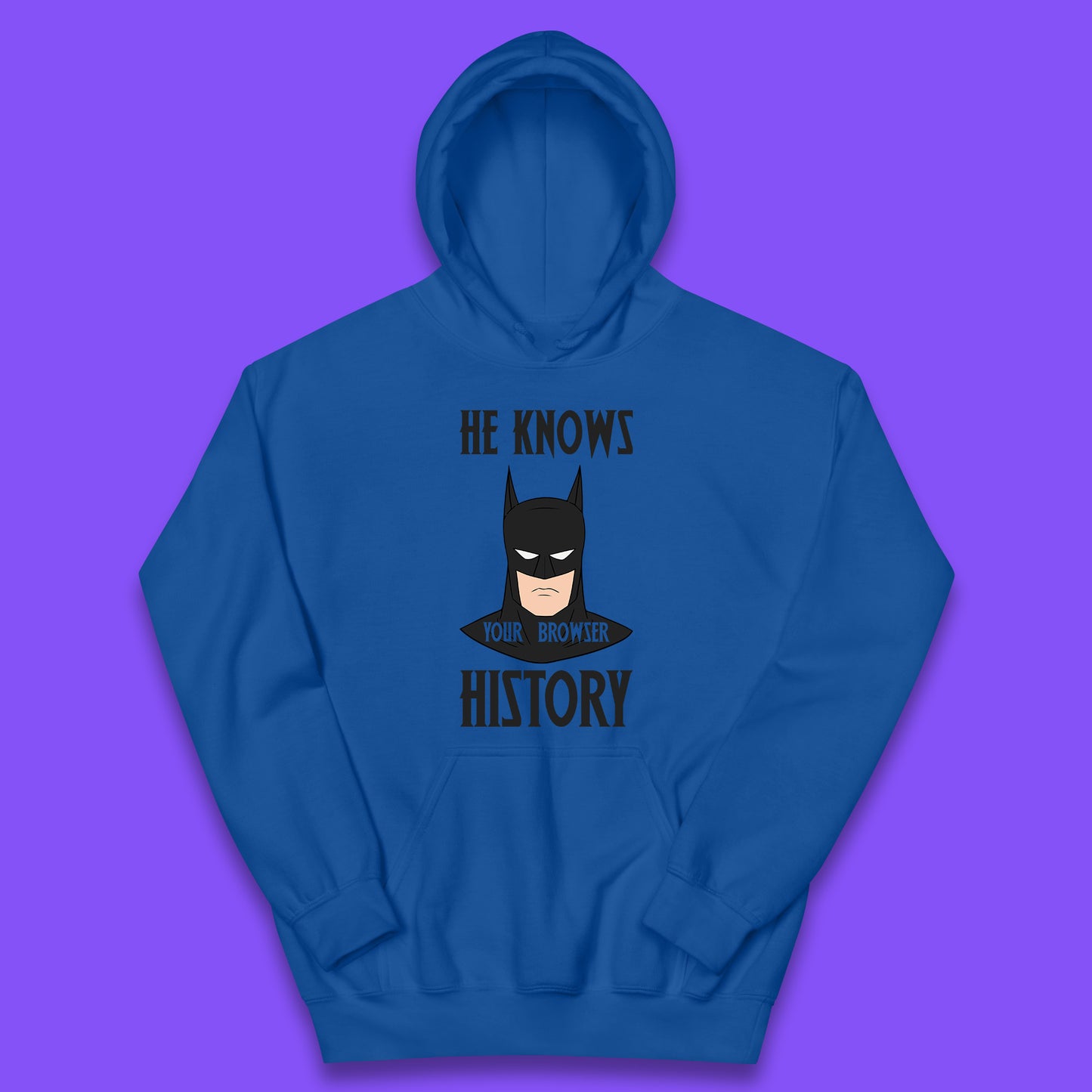 Batman He Knows Your Browser History DC Comics Superhero Comic Book Character Kids Hoodie