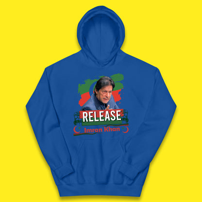 Release Imran Khan Prisoner No 804 Nation Stand With Imran Khan Pakistan Behind You Skipper Kids Hoodie