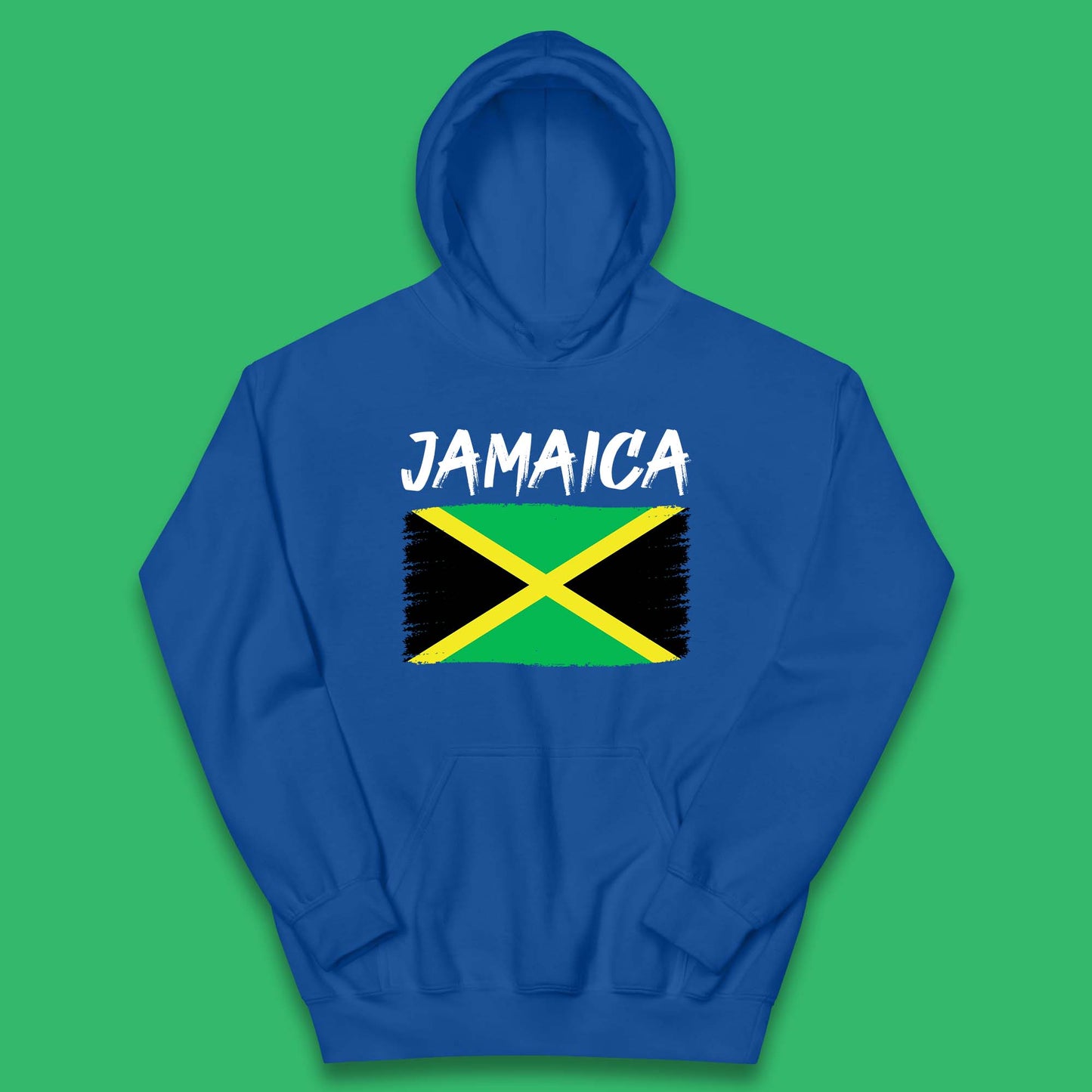 Jamaica Distressed Flag Country In The Caribbean Jamaican Flag Patriotism Kids Hoodie