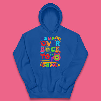 Game Over Back To School Gaming Lover Colorful School Costume Gift Kids Hoodie