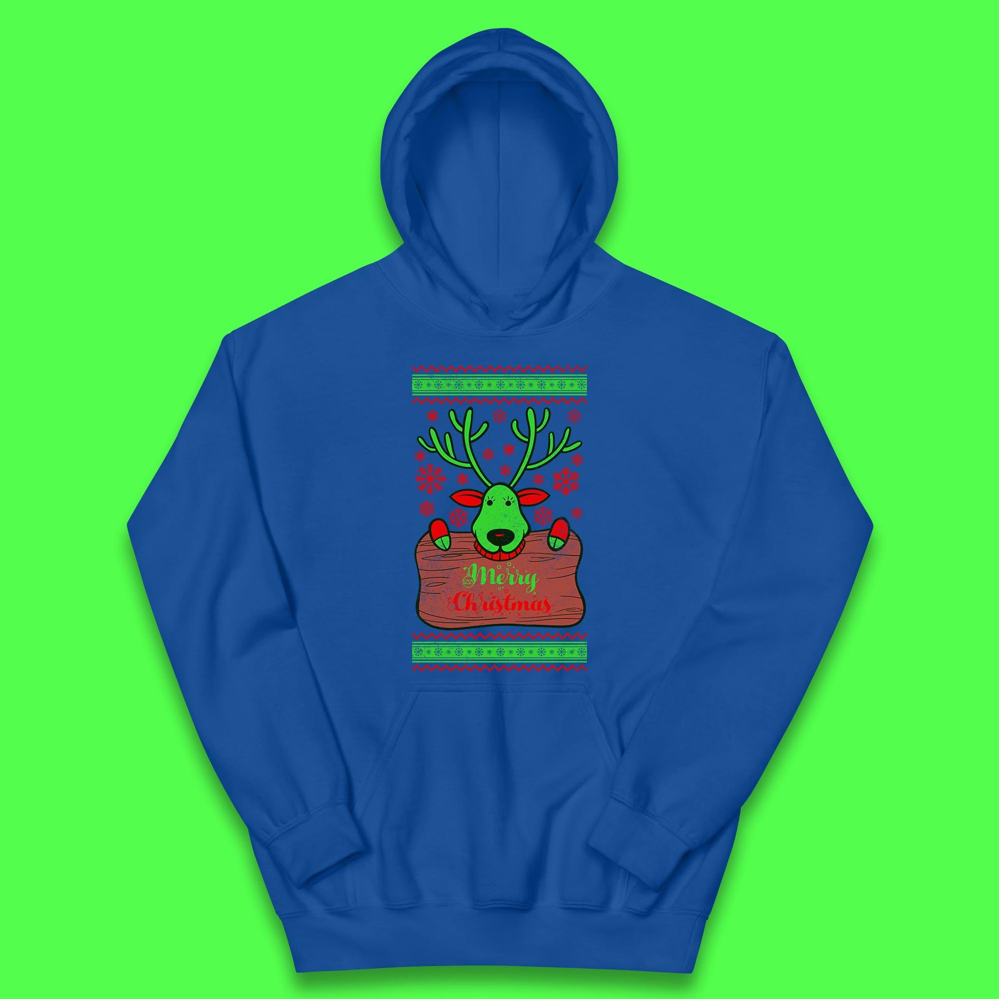 merry christmas reindeer hoodie