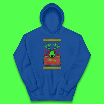 merry christmas reindeer hoodie