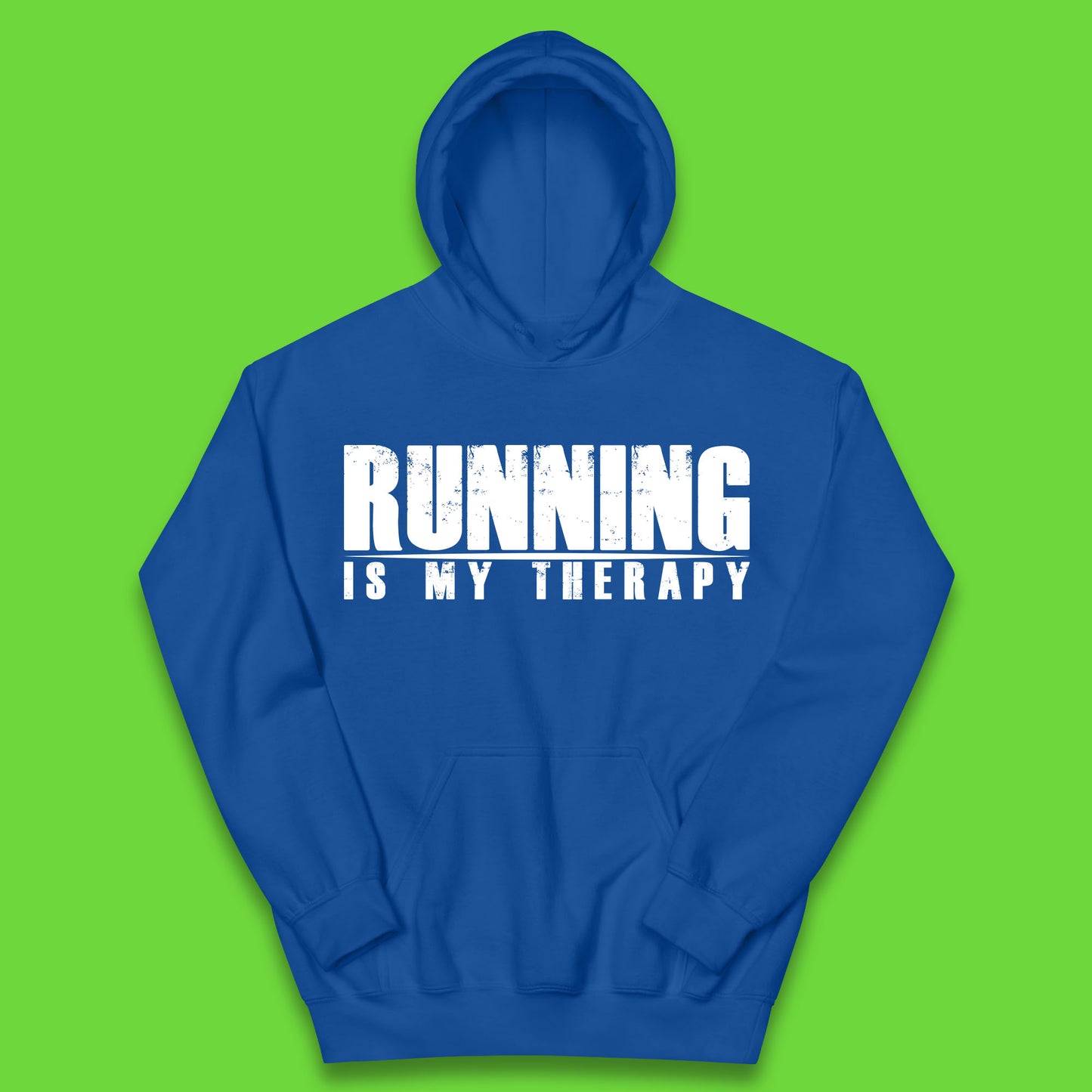 Running Is My Therapy Runner Running Lover Fitness Exercise  Running Therapy Kids Hoodie