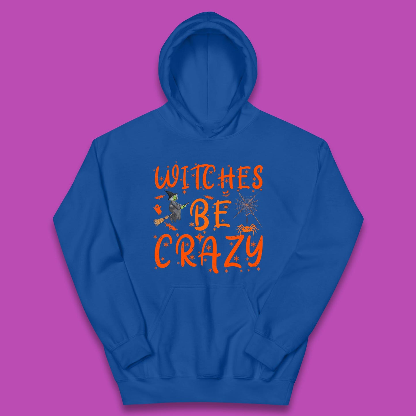 Witches Be Crazy Halloween Basic Witch Witches Be Trippin Witchy Halloween Quote Kids Hoodie