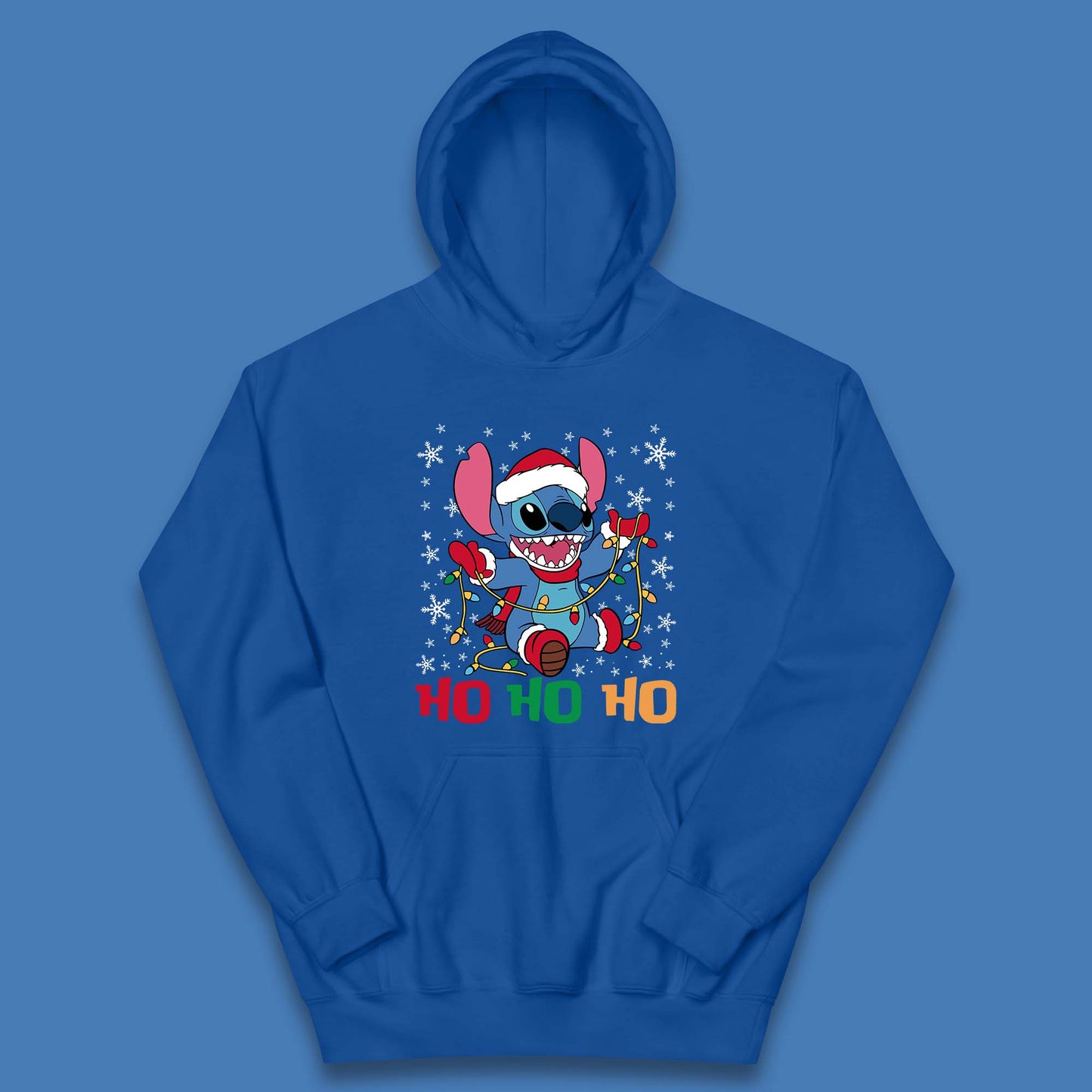 Happy Santa Stitch Christmas Kids Hoodie