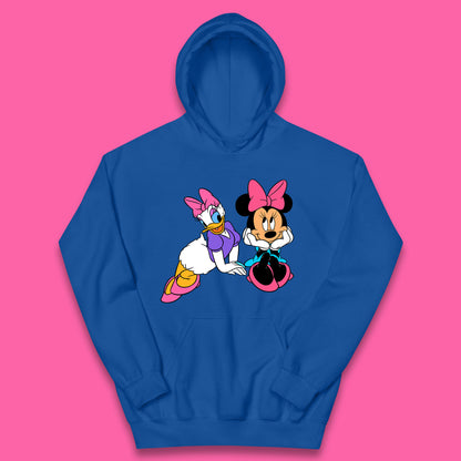 Cute Disney Minnie Mouse and Daffy Duck Best Friends Magic Kingdom Holiday Disney Best Friends Cartoon Character Disneyland Vacation Trip Kids Hoodie