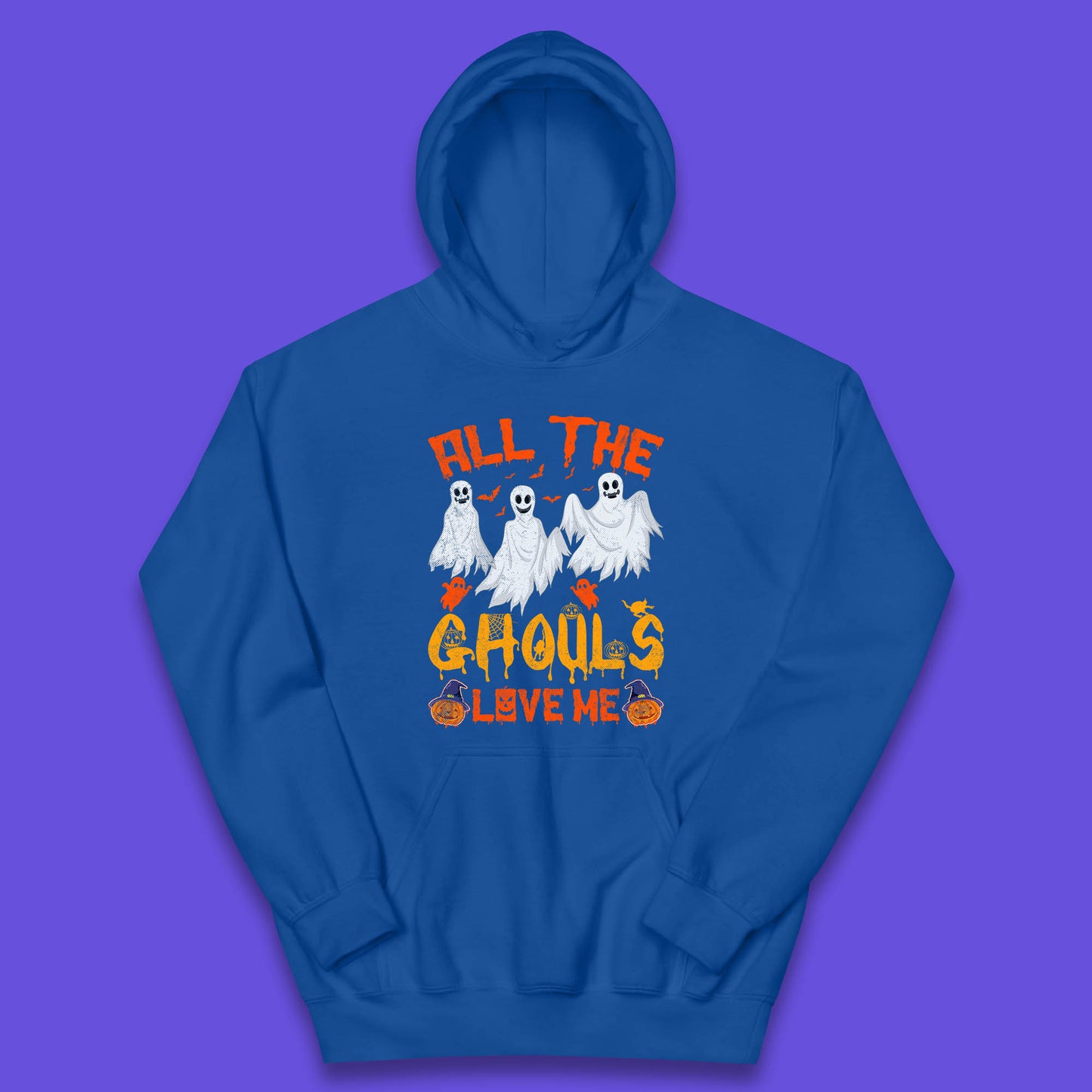 All The Ghouls Love Me Halloween Funny Horror Spooky Boo Ghost Kids Hoodie