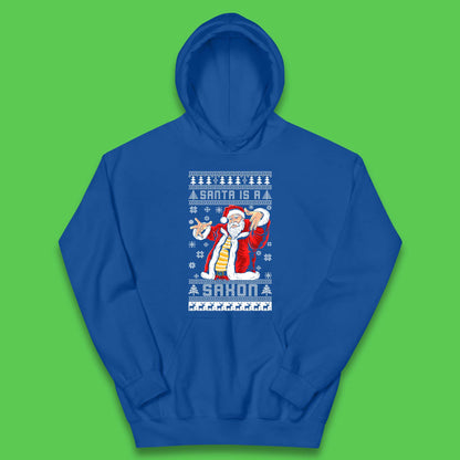 Santa is A Saxon Christmas Kids Hoodie