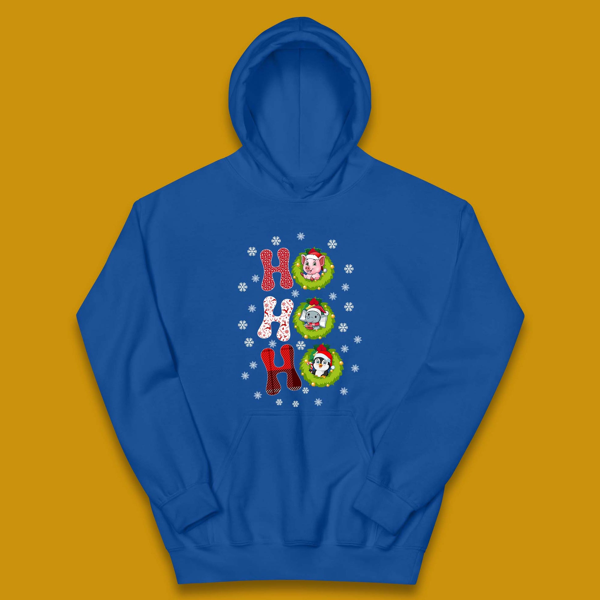 ho ho ho christmas animals hoodie