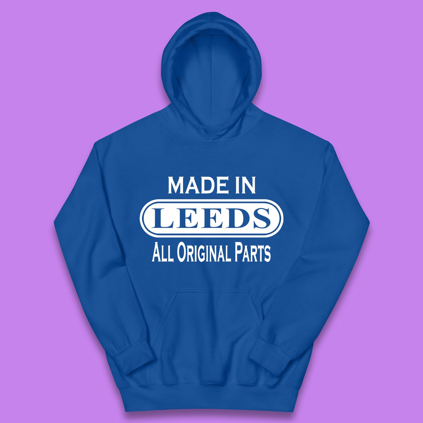 Made In Leeds All Original Parts Vintage Retro Birthday City In West Yorkshire, England Gift Kids Hoodie