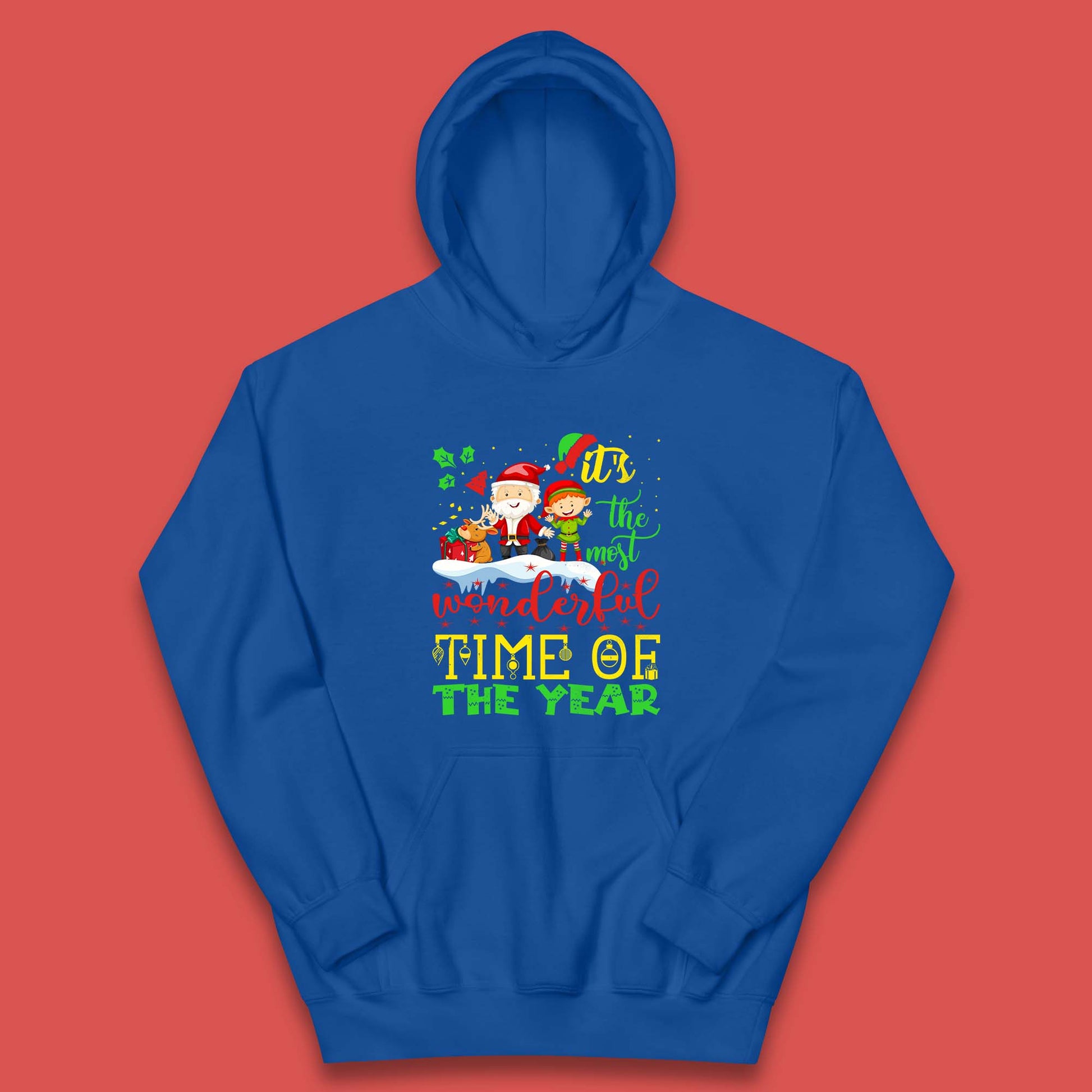 santa reindeer and elf hoodie