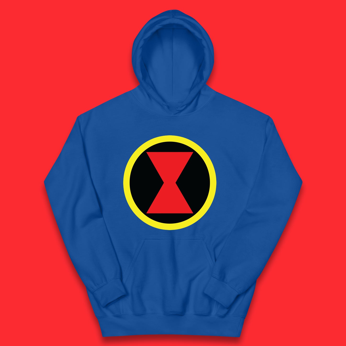 Black Widow Diy Black Symbol Logo Marvel Avengers Superhero Marvel Comics Gift for Marvel Fan Kids Hoodie