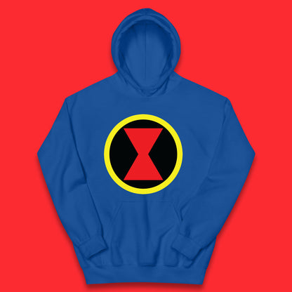 Black Widow Diy Black Symbol Logo Marvel Avengers Superhero Marvel Comics Gift for Marvel Fan Kids Hoodie
