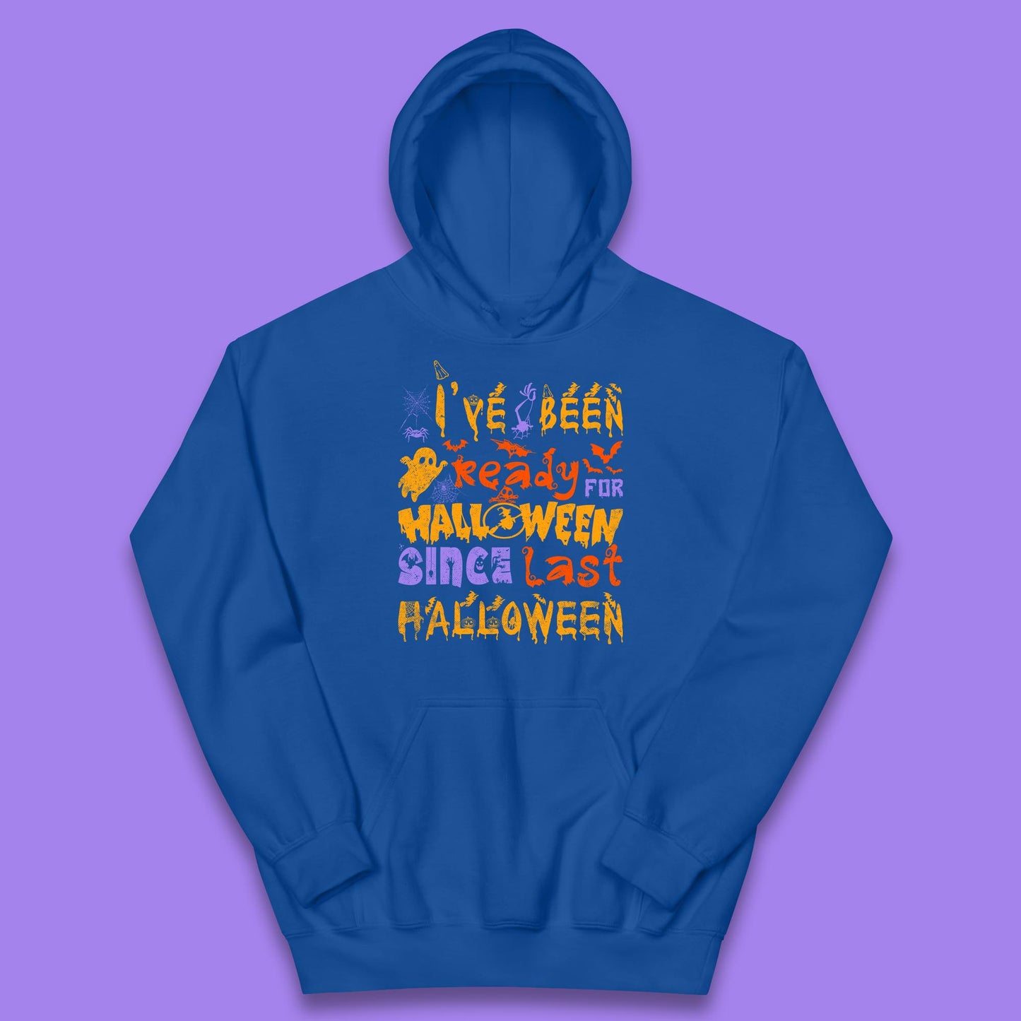 I've Been Ready For Halloween Since Last Halloween Pumpkin Spice Spooky Vibes Kids Hoodie