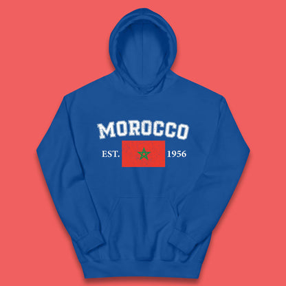 Morocco Est 1956 Kids Hoodie