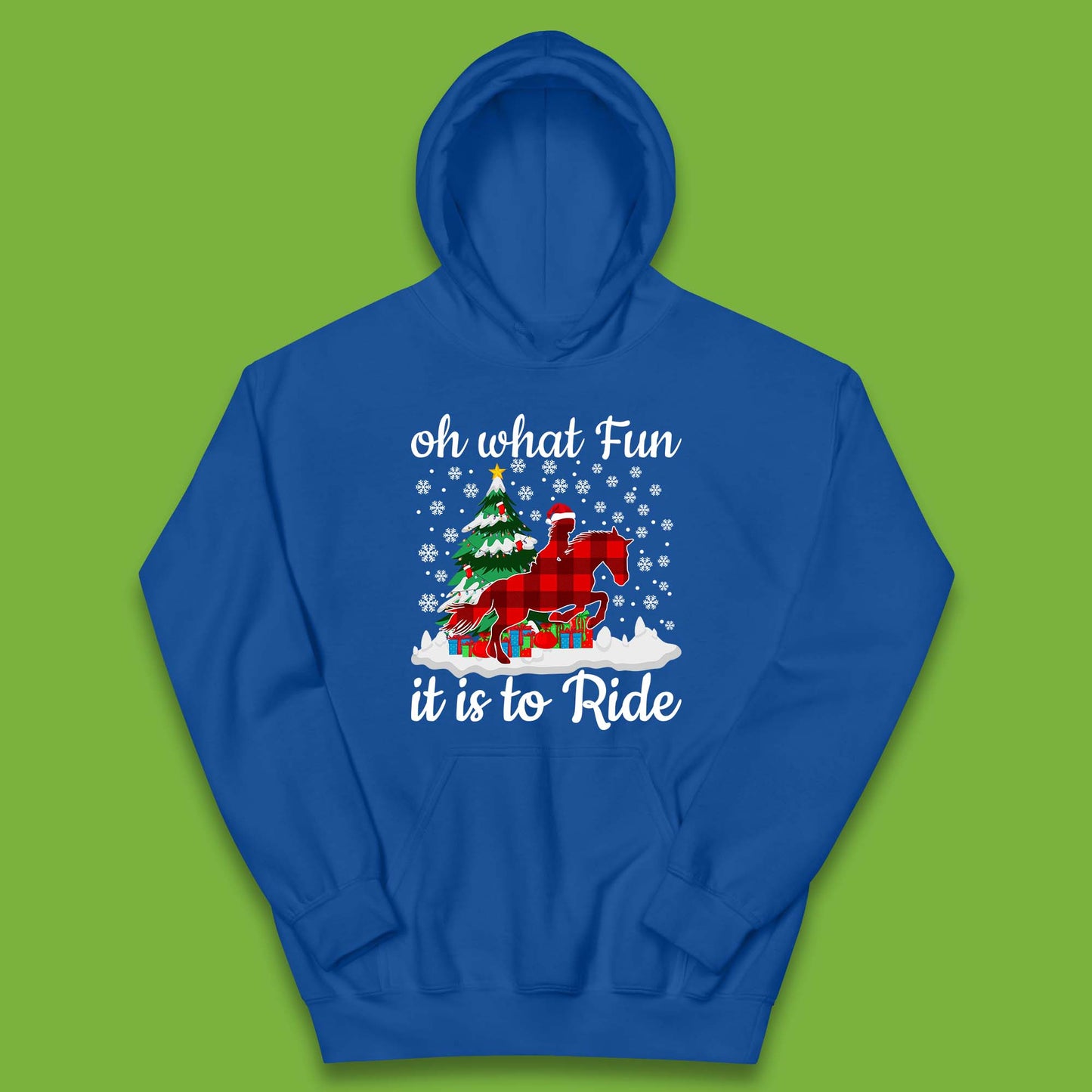 horse riding christmas kids hoodie