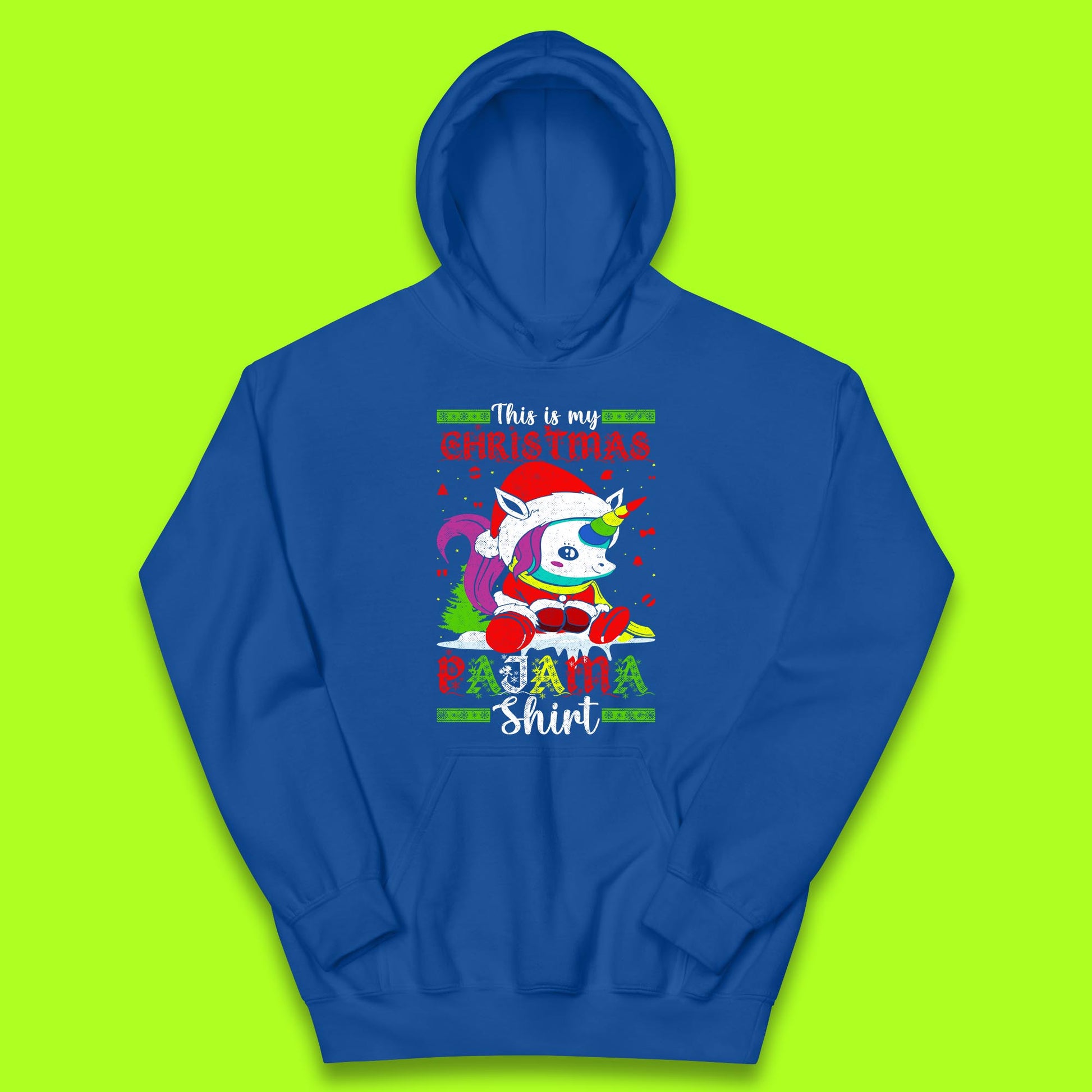 christmas unicorn santa costume hoodie