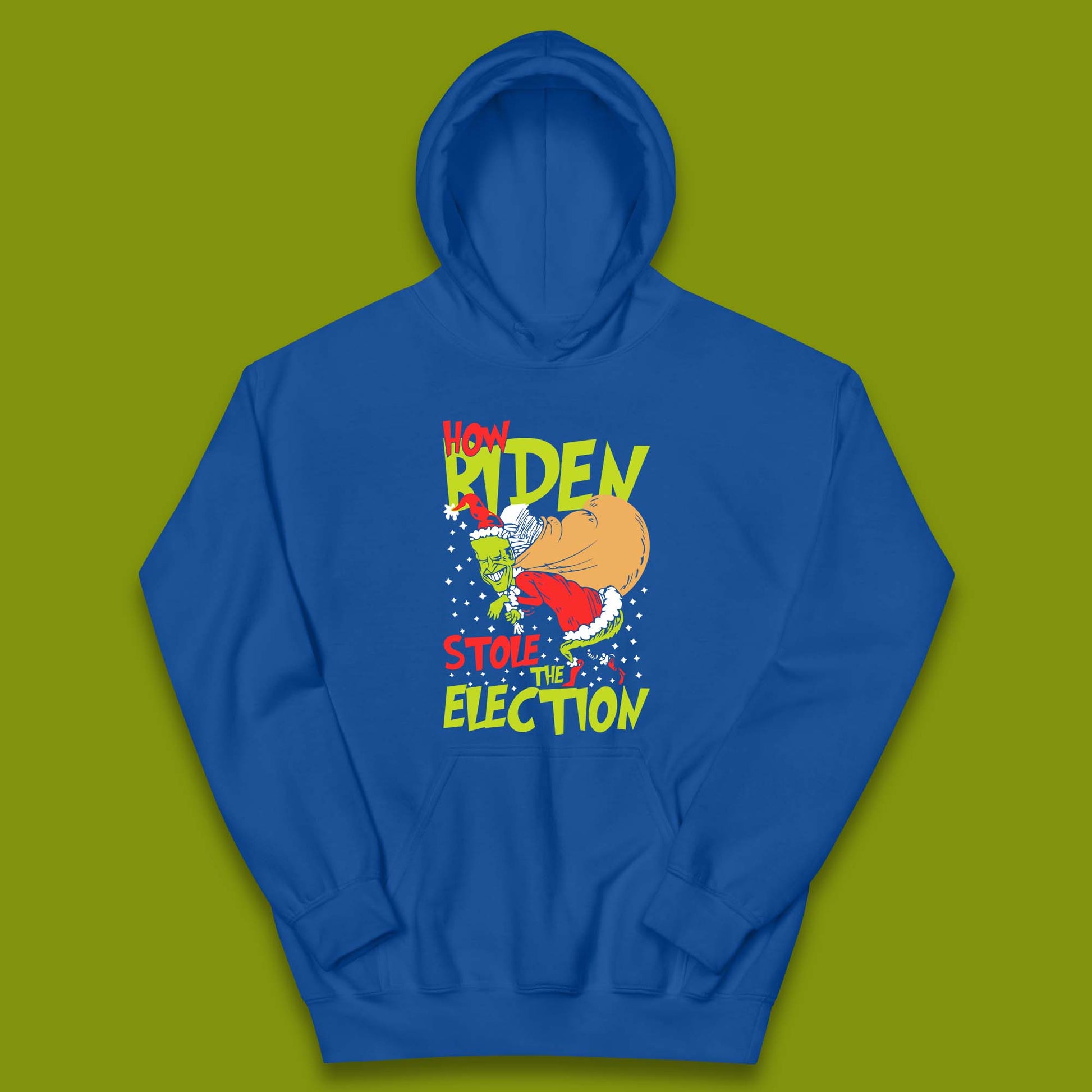 biden stole election kids hoodie