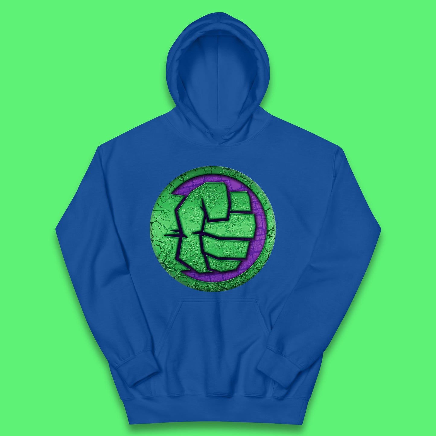 Marvels Avengers The Incredible Hulk Smash Fist Circle Logo Hulk Giant Man Hulk Superhero Movies Kids Hoodie