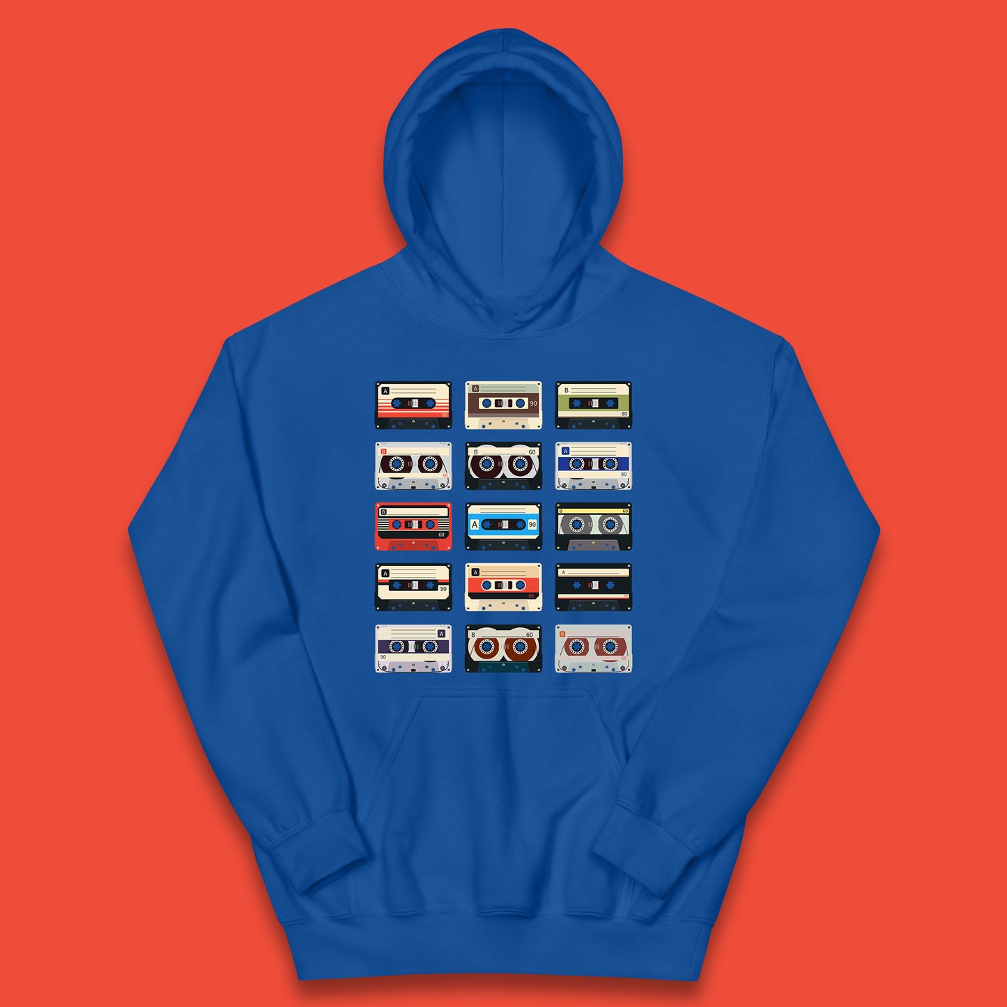 Vintage Cassettes Tapes Retro Rock Band Old School Music Lover Kids Hoodie